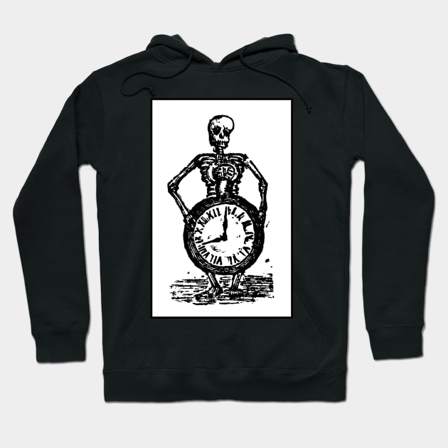 Day of the Dead  Skeleton with Clock Hoodie by Scarebaby